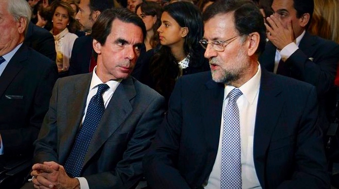 José María Aznar y Mariano Rajoy, en una imagen de archivo.
