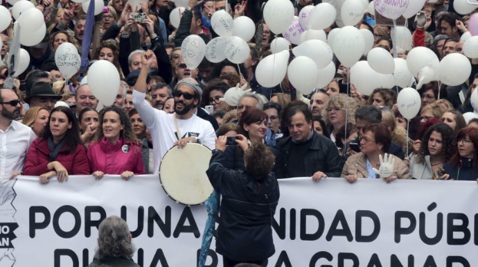 Manifestación contra la gestión de la sanidad por parte del gobierno de Susana Díaz.