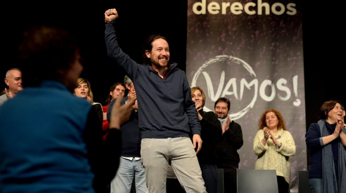 El líder de Podemos, Pablo Iglesias, ha presentado este lunes su documente organizativo para el congreso de febrero.