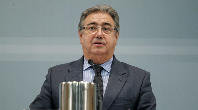 El ministro del Interior, Juan Ignacio Zoido, en una comparecencia en el Ministerio del Interior.