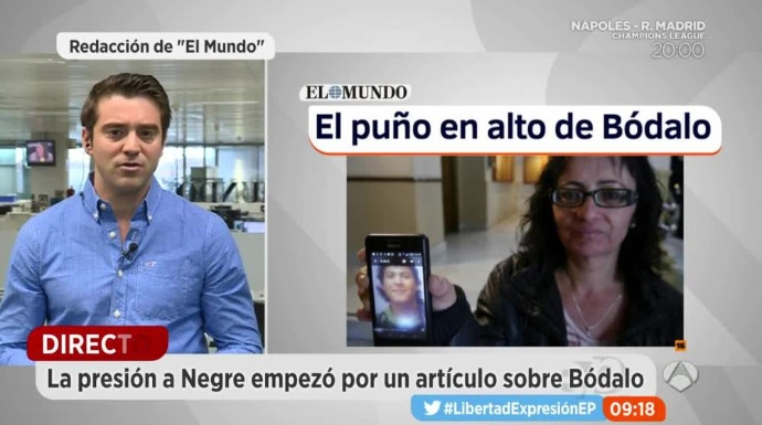 Javier Negre, primer periodista en desvelar como es el acoso de Podemos a los periodistas.