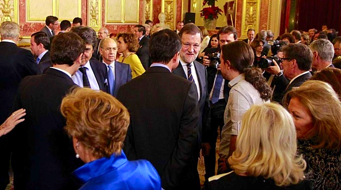 Mariano Rajoy junto a Pablo Iglesias, en una imagen de archivo.