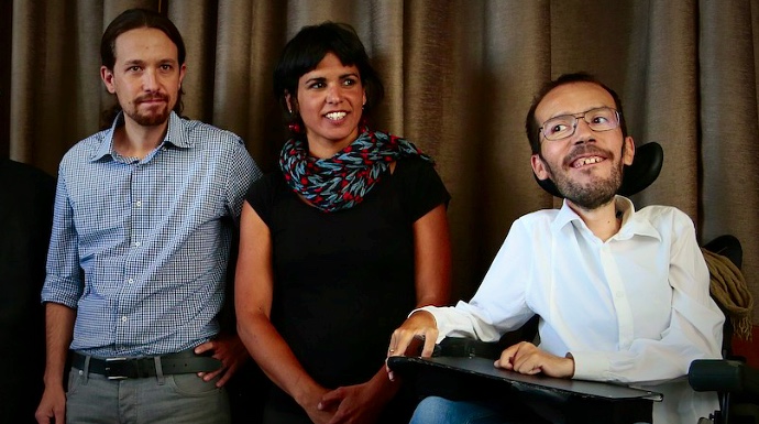 Pablo Iglesias, Teresa Rodríguez y Pablo Echenique, en una imagen de archivo.