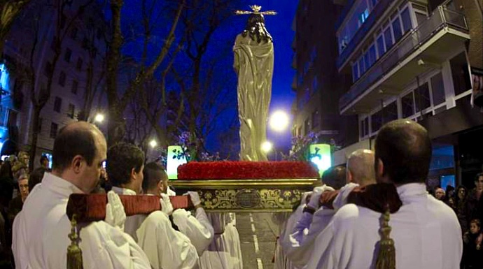 imagen del Divino Cautivo, en el barrio de Salamanca de Madrid.