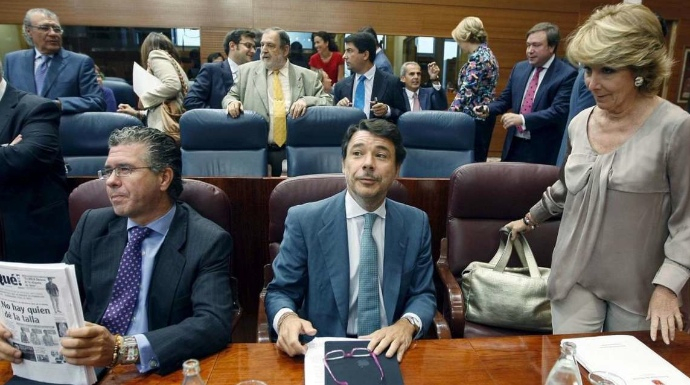 Eran otros tiempos. Granados, González y Aguirre, en la Asamblea.