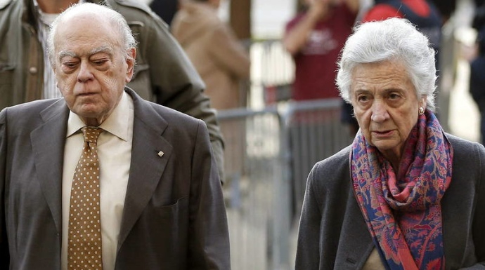 Jordi Pujol y Marta Ferrusola, llegando a declarar a la Audiencia Nacional.
