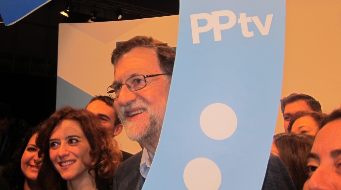 Rajoy, en el último Congreso Nacional del PP, el mes de febrero pasado (EP)