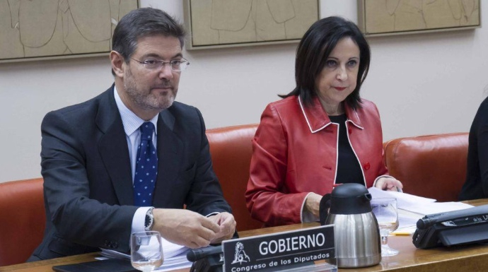 El ministro de Justicia, Rafael Catalá, este miércoles en el Congreso.