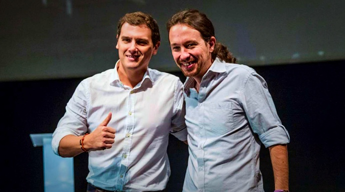 Albert Rivera y Pablo Iglesias, en una imagen de 2015.