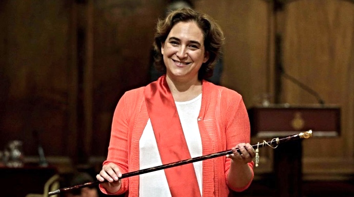 Ada Colau, el día de su toma de posesión como alcaldesa de Barcelona.