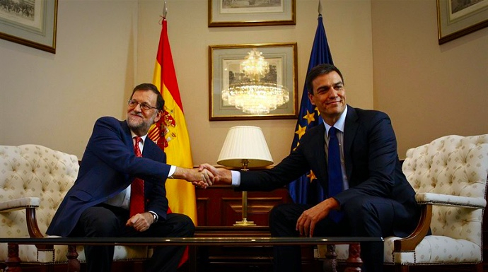 Sánchez ha prestado su respaldo a Rajoy contra el referéndum ilegal.