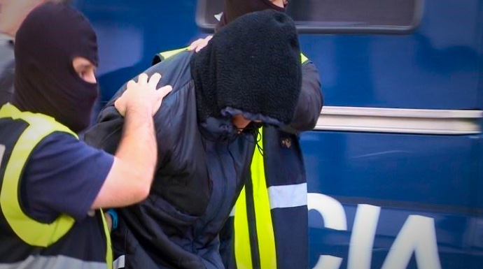 Imagen de la detención de un yihadista en España.
