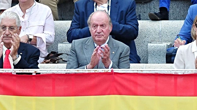 El Rey emérito, Don Juan Carlos, hace unos días en Las Ventas.