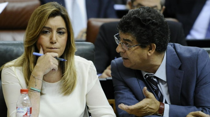 Susana Díaz junto a su nuevo fichaje: el ex de Izquierda Unida, Diego Valderas.
