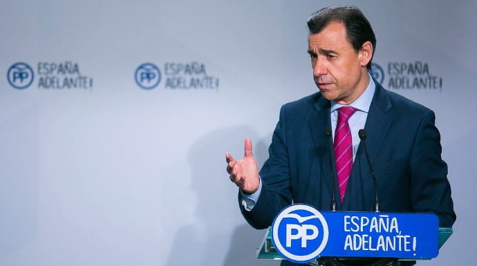 El coordinador general del PP, Fernando Martínez Maíllo, este lunes en 'Génova'.