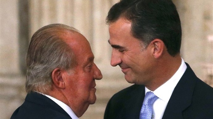 El Rey Juan Carlos y el Rey Felipe, en una imagen del año pasado
