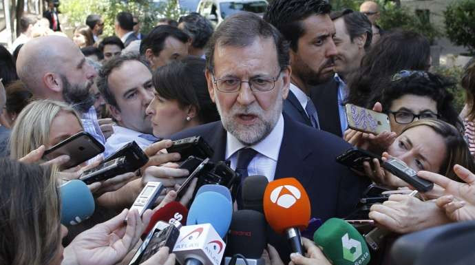 Rajoy, el 10 de julio, a las puertas de Génova, sede del PP