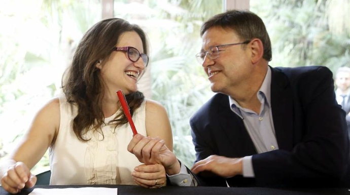 Mónica Oltra y Ximo Puig, vicepresidenta y presidente de la Comunidad Valenciana.