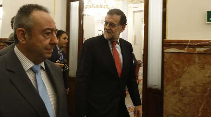 Rajoy, en el pasillo del Congreso el pasado mes de julio