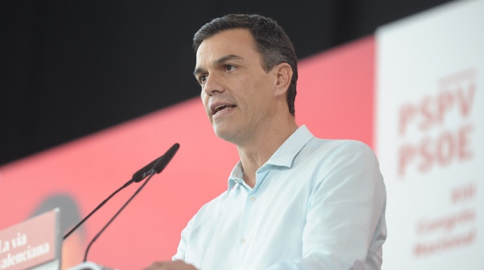 Pedro Sánchez, este sábado en el congreso del PSPV.
