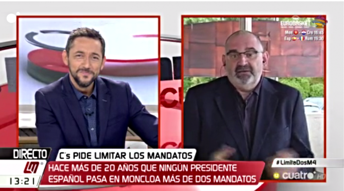 Un momento de la polémica intervención del periodista, Antón Losada.
