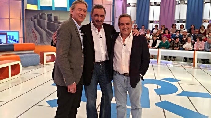 Pedro Rollán, Carlos Herrera y José Antonio Naranjo, en un programa de Canal Sur.