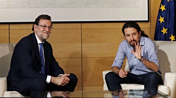 Mariano Rajoy y Pablo Iglesias, en un encuentro en La Moncloa.