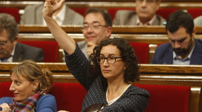 La portavoz de Junts pel Sí en el Parlament, Marta Rovira.