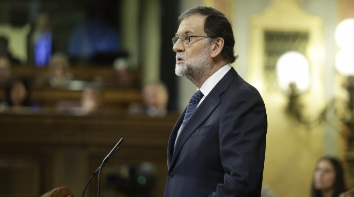 Rajoy, este martes en el Congreso.