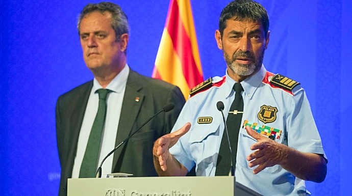 El Mayor Trapero, en una comparecencia tras los atentados de Barcelona.