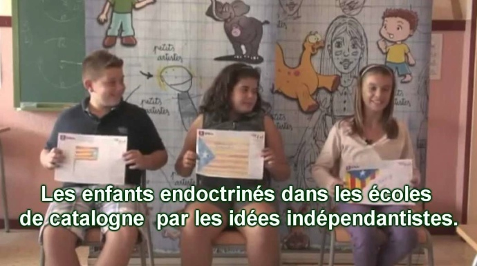 Imagen de un documental sobre el adoctrinamiento en las escuelas catalanas (Youtube).