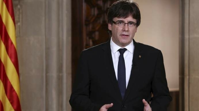 Puigdemont, en su última declaración institucional a los catalanes.