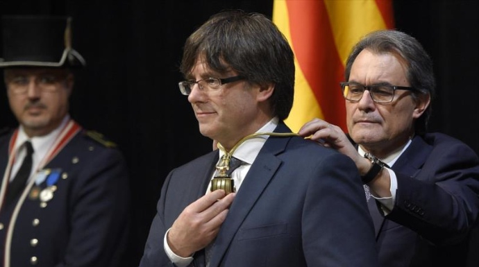 Puigdemont, el día que asumió la Presidencia de la Generalitat.