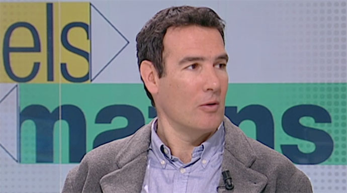 Raphael Minder en un programa de TV3.