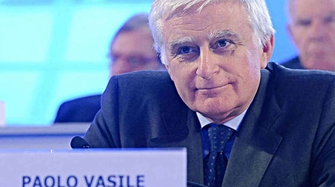 Paolo Vasile, en una imagen de archivo durante una Junta de Mediaset. 