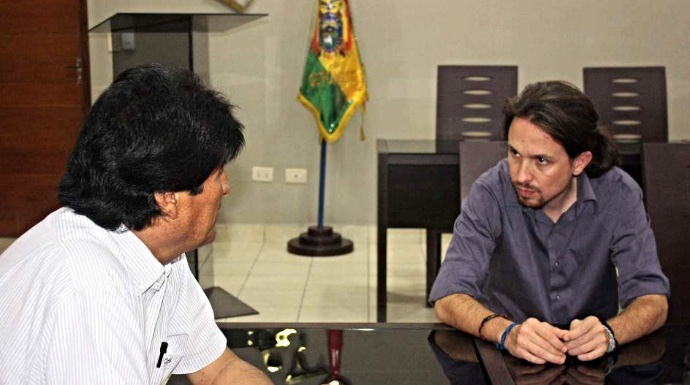 Evo Morales y Pablo Iglesias, en su última reunión.