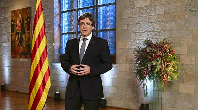 Carles Puigdemont, en el pasado mensaje de Fin de Año.