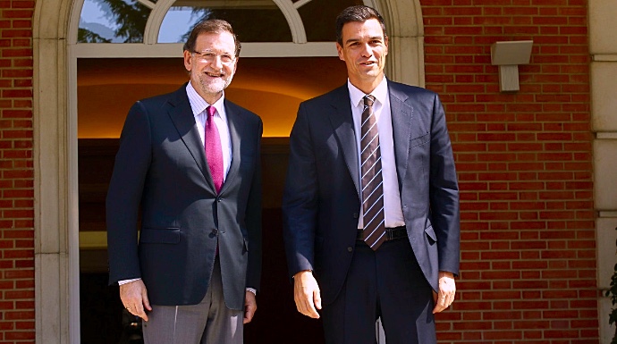 Mariano Rajoy y Pedro Sánchez, en un encuentro en La Moncloa.