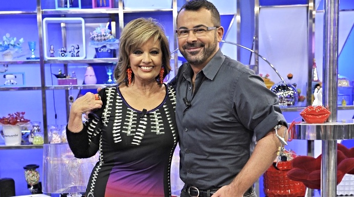 Teresa Campos y Jorge Javier Vázquez, en el plató de 'Sálvame'.