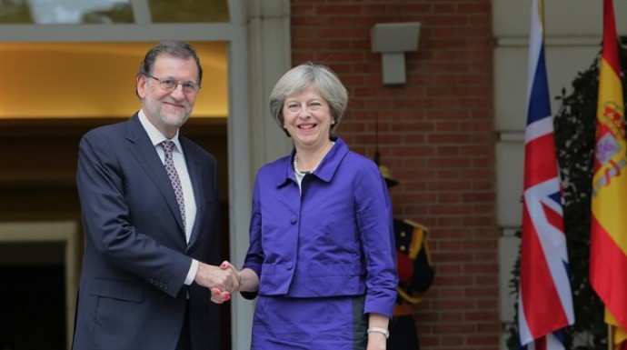 Rajoy y May, en unos de sus encuentros