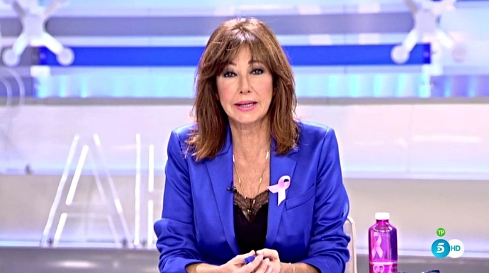 Ana Rosa Quintana en su programa matinal. FOTO: Telecinco.