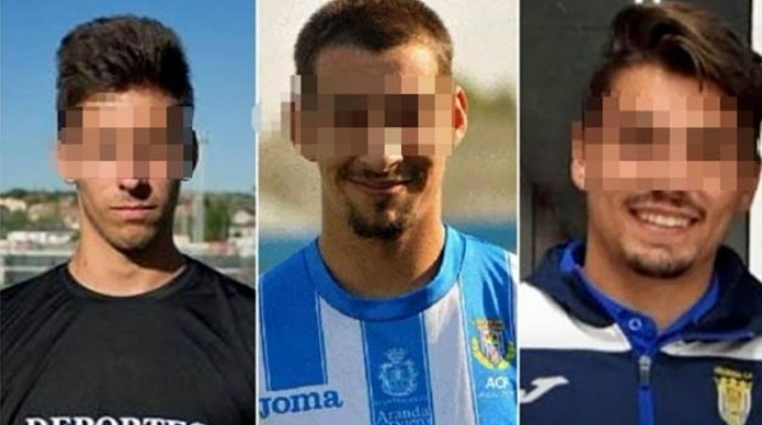 Los tres jugadores de la Arandina encarcelados por abusar presuntamente de una menor.