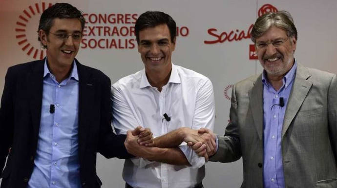 Sánchez se ha quedado solo. Madina abandonó la política y Pérez Tapias el PSOE.