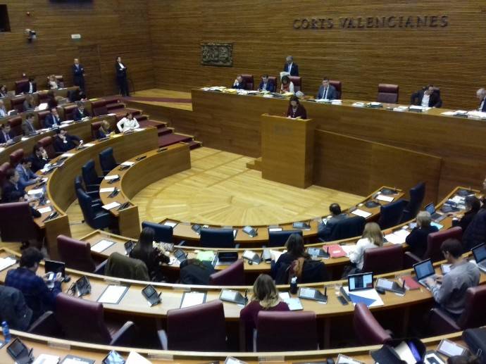Imagen de un Pleno de les Corts Valencianes