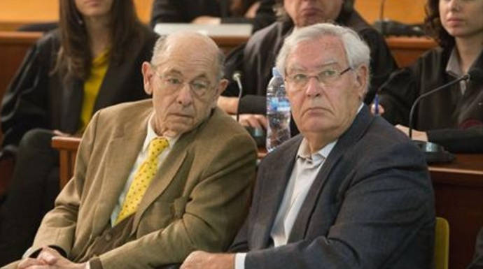 Félix Millet y Jordi Montull, en el banquillo del juicio por el caso Palau.