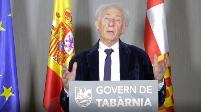 Albert Boadella, este martes durante su discurso como presidente de Tabarnia.