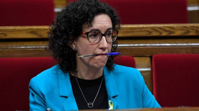 La número dos de Esquerra, Marta Rovira, en el Parlament.