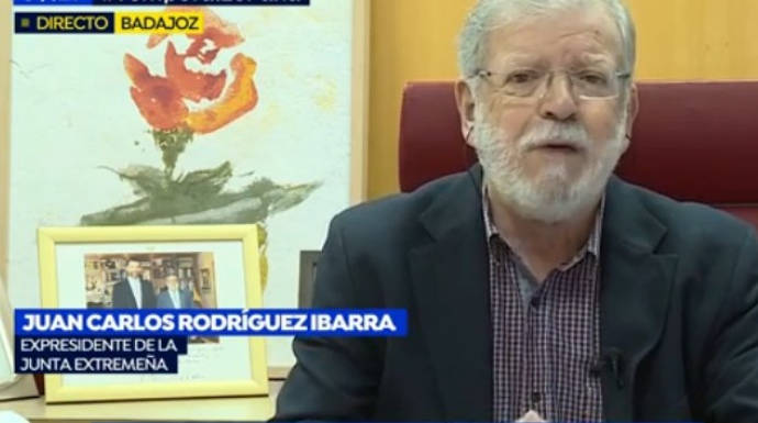 El expresidente de Extremadura, Juan Carlos Rodríguez Ibarra, este lunes en Espejo Público.