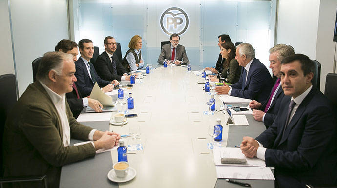 Rajoy presidiendo su comité de dirección.