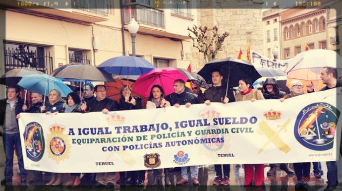 Una de las incontables manifestaciones de Jusapol en toda España, siempre con gran apoyo popular